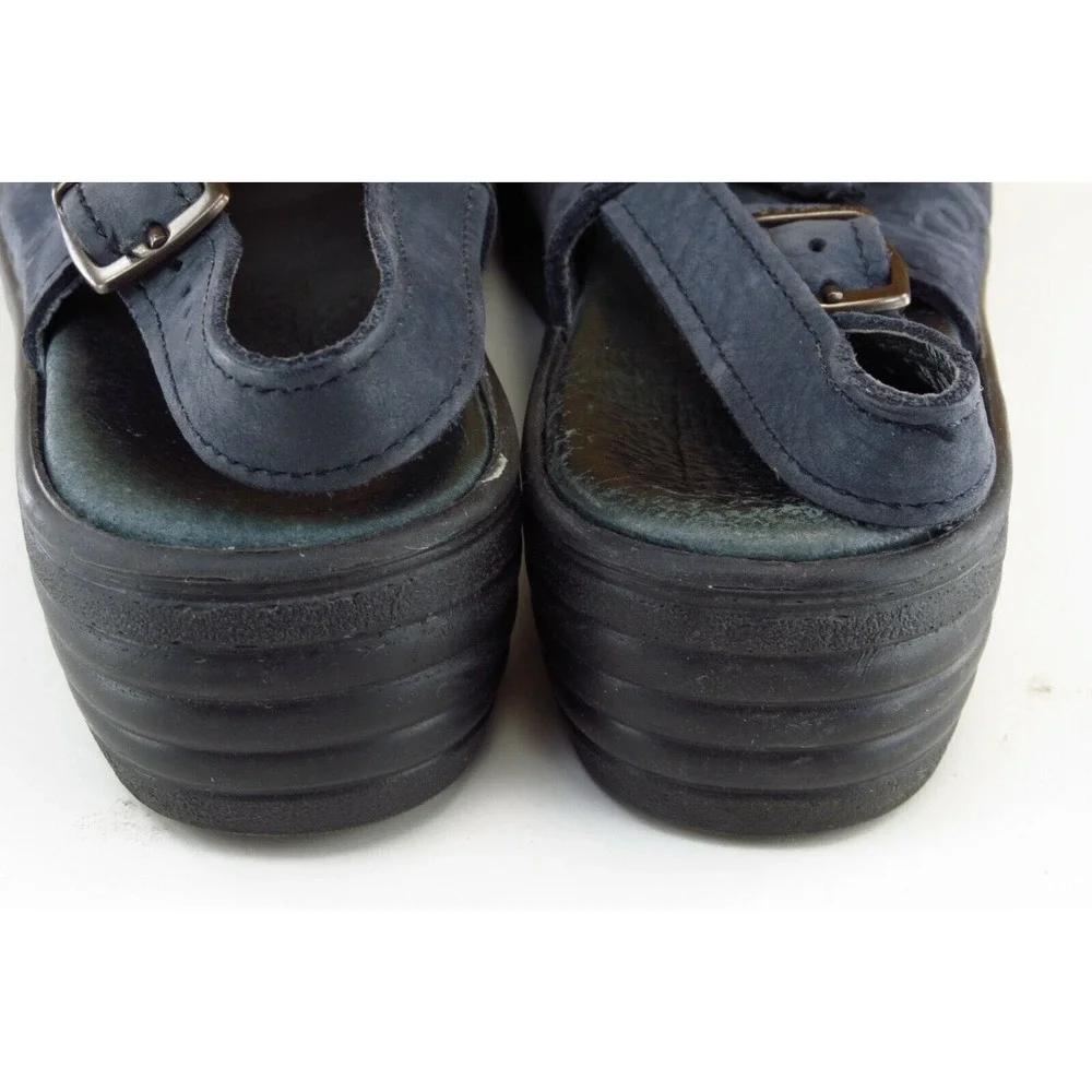 Dexter Size 7 M Navy Blue Slingback Leather Women Sandal Shoes‎